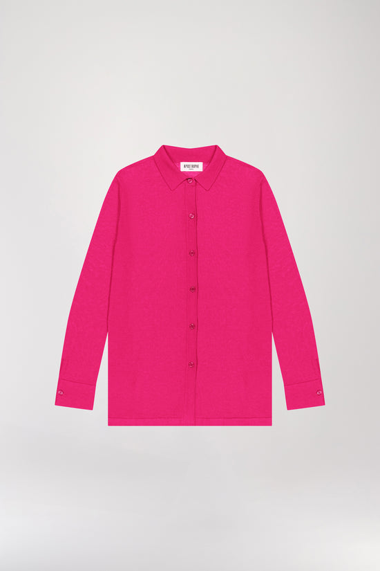 Raspberry wool shirt