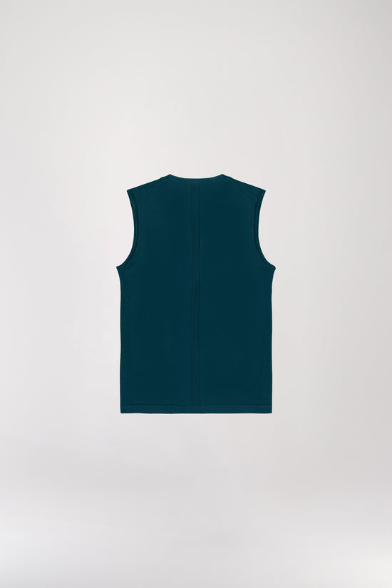 Dark green merino wool tank top