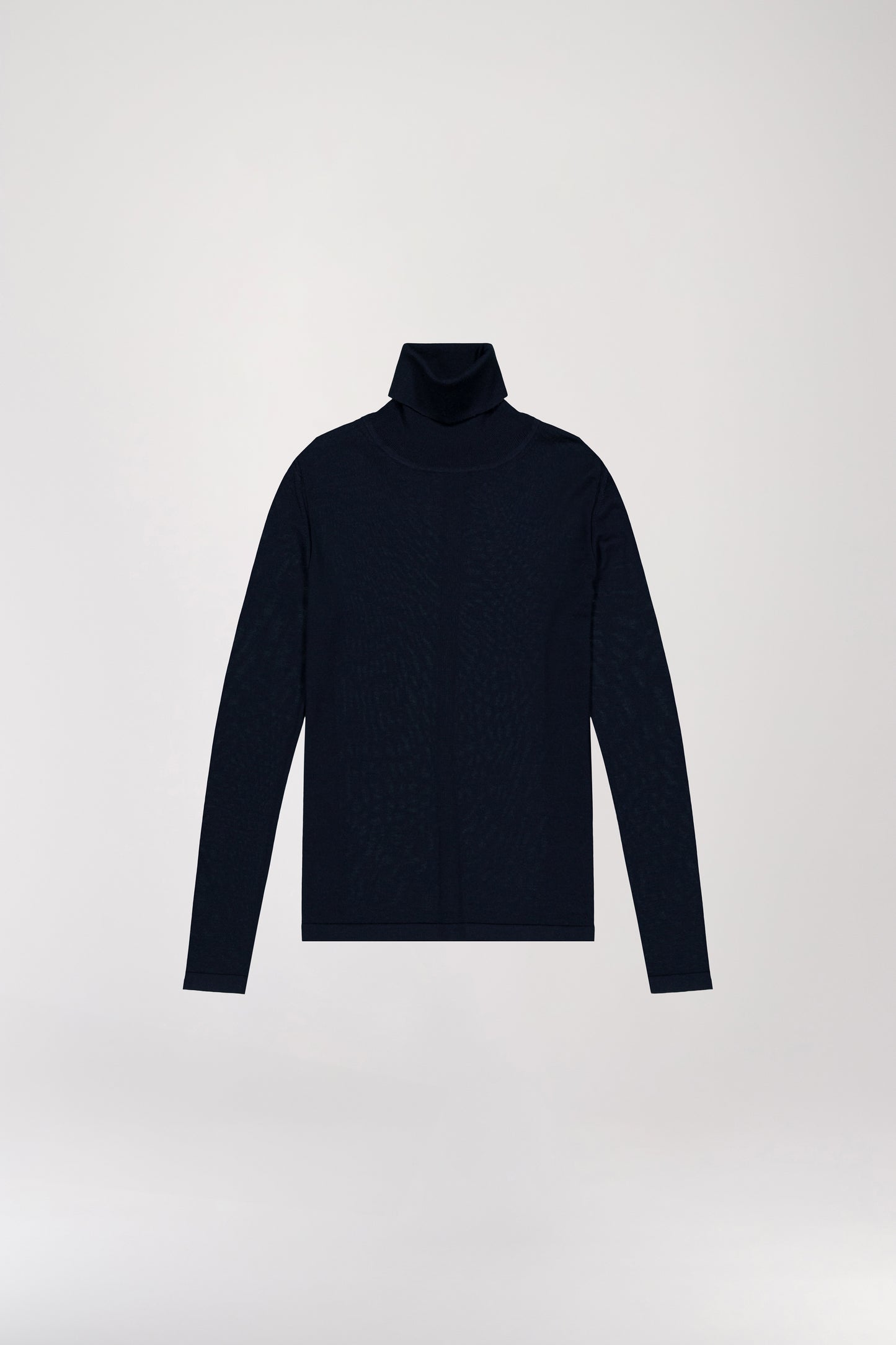 Navy turtleneck