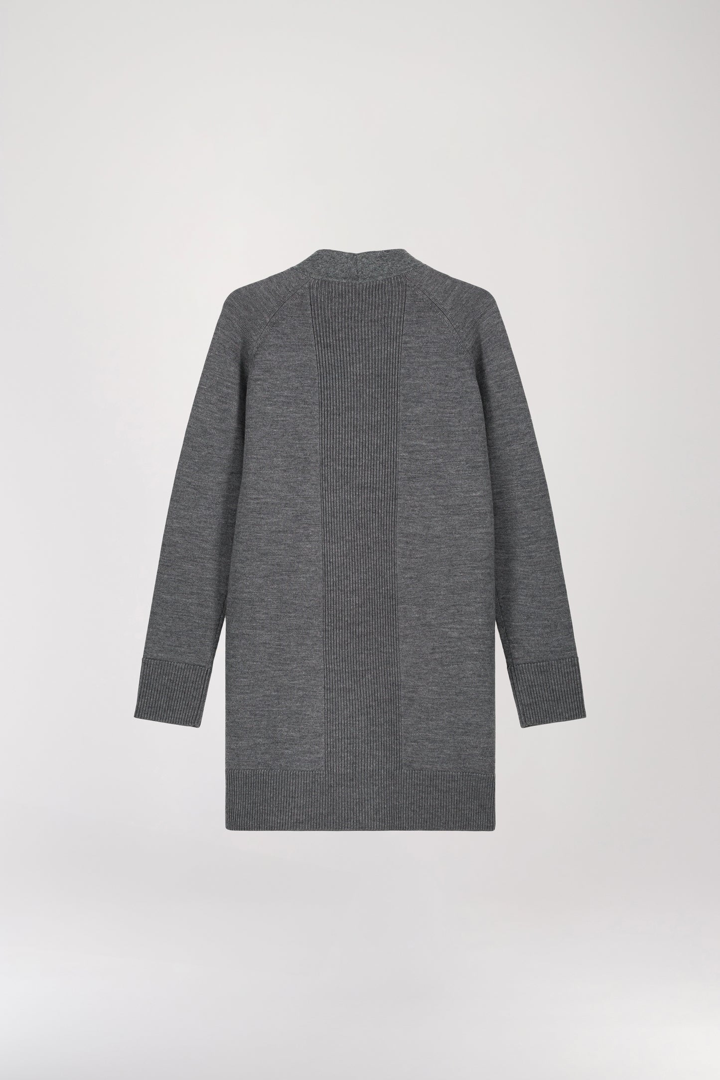 Manteau bi-matière gris