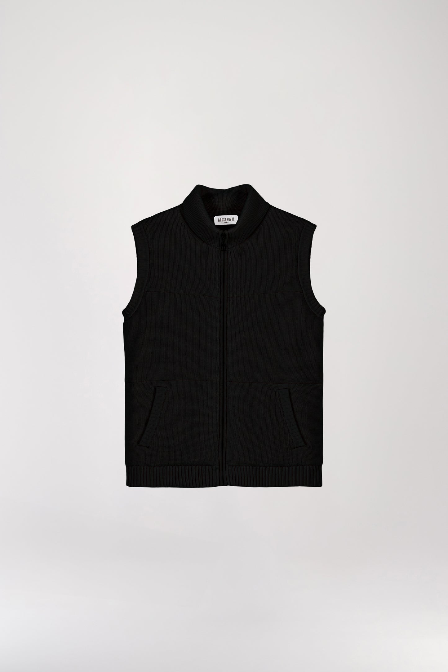 Black sleeveless coat