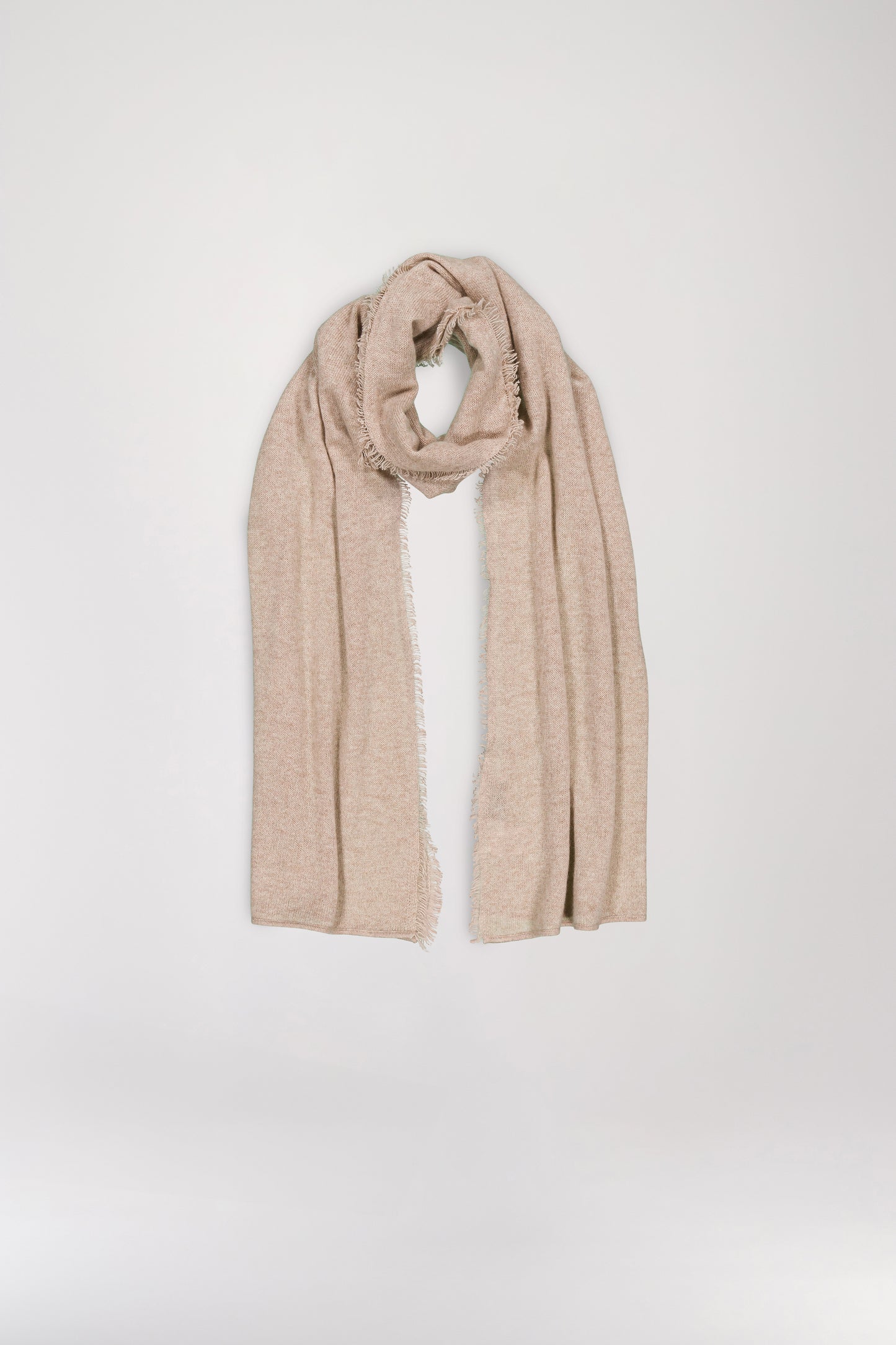 Light beige cashmere scarf