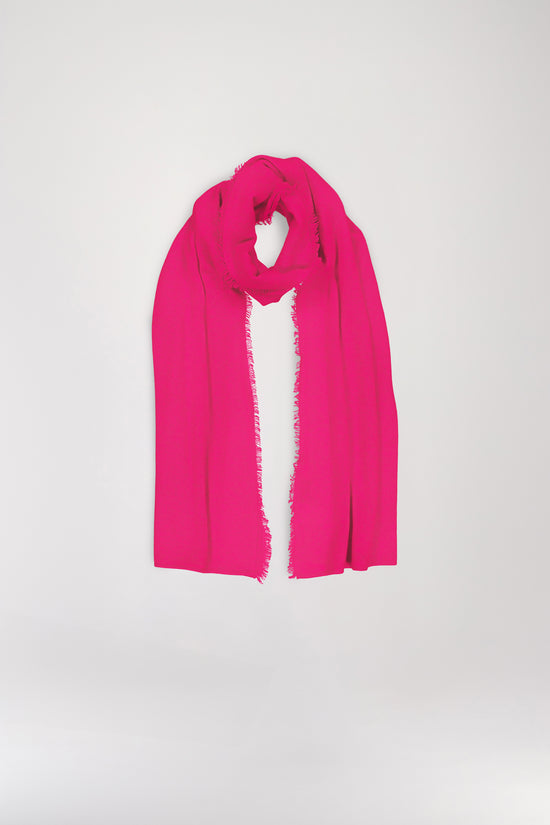 Raspberry cashmere scarf