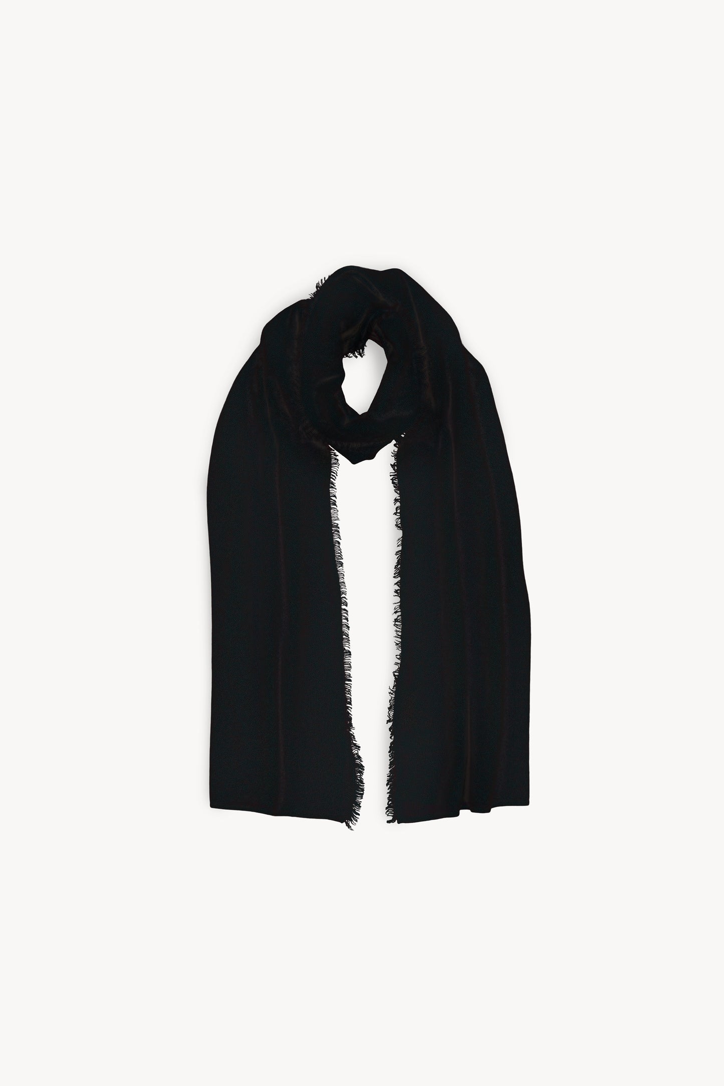 Echarpe noire en cachemire 