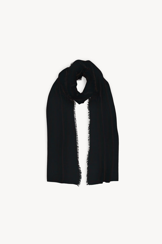 Echarpe noire en cachemire 
