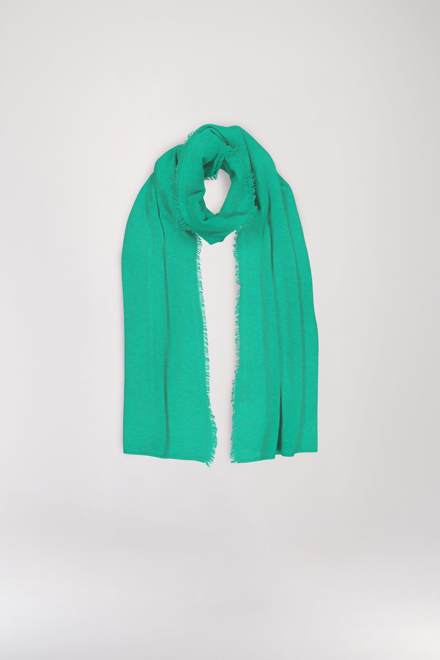 Bright green cashmere scarf