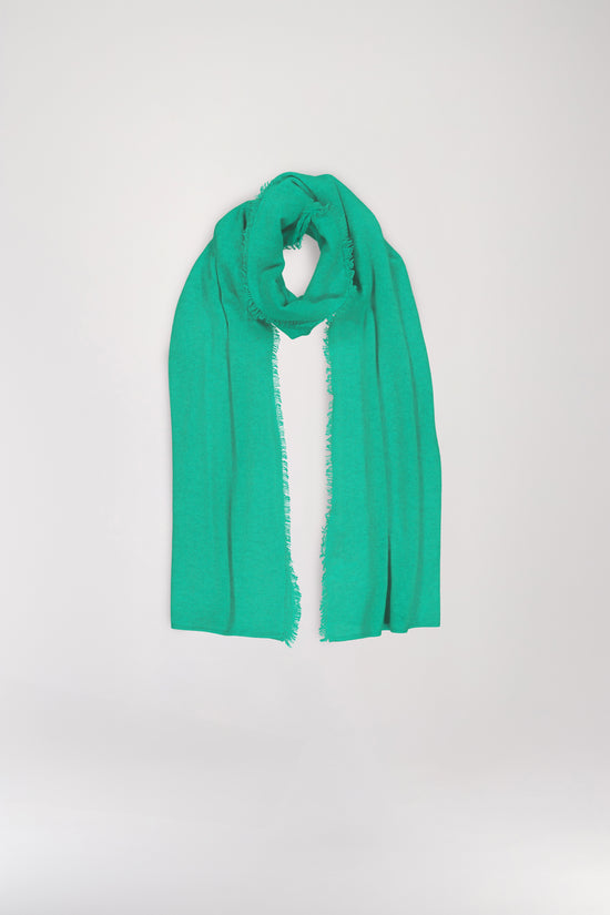 Bright green cashmere scarf