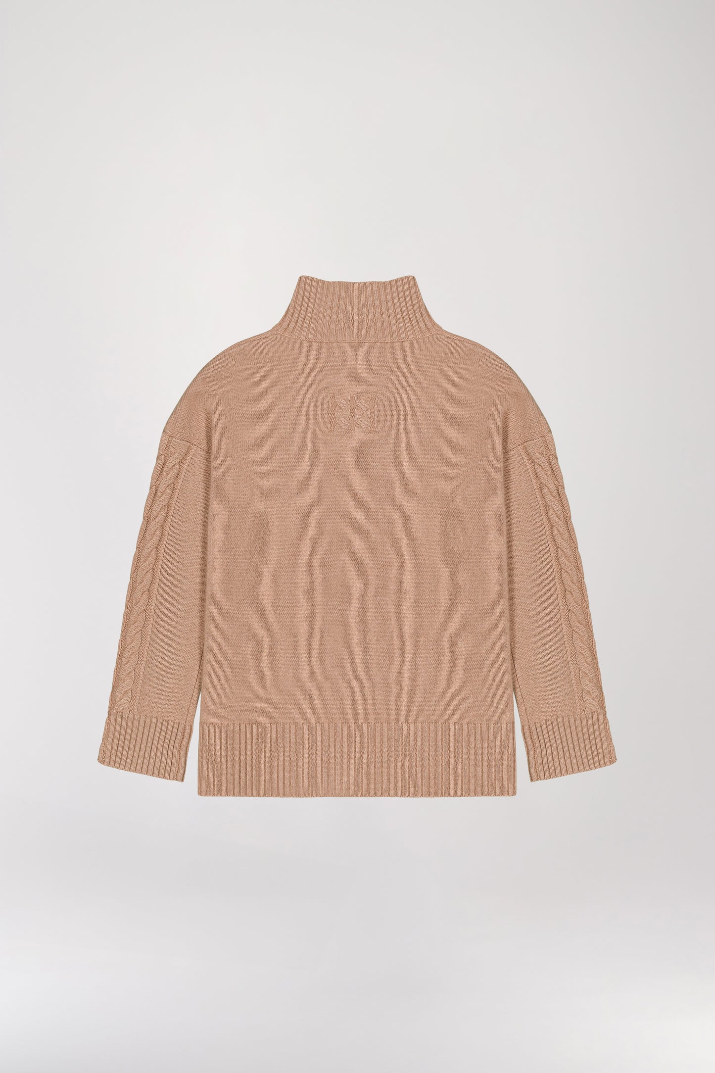 Camel trucker neck sweater