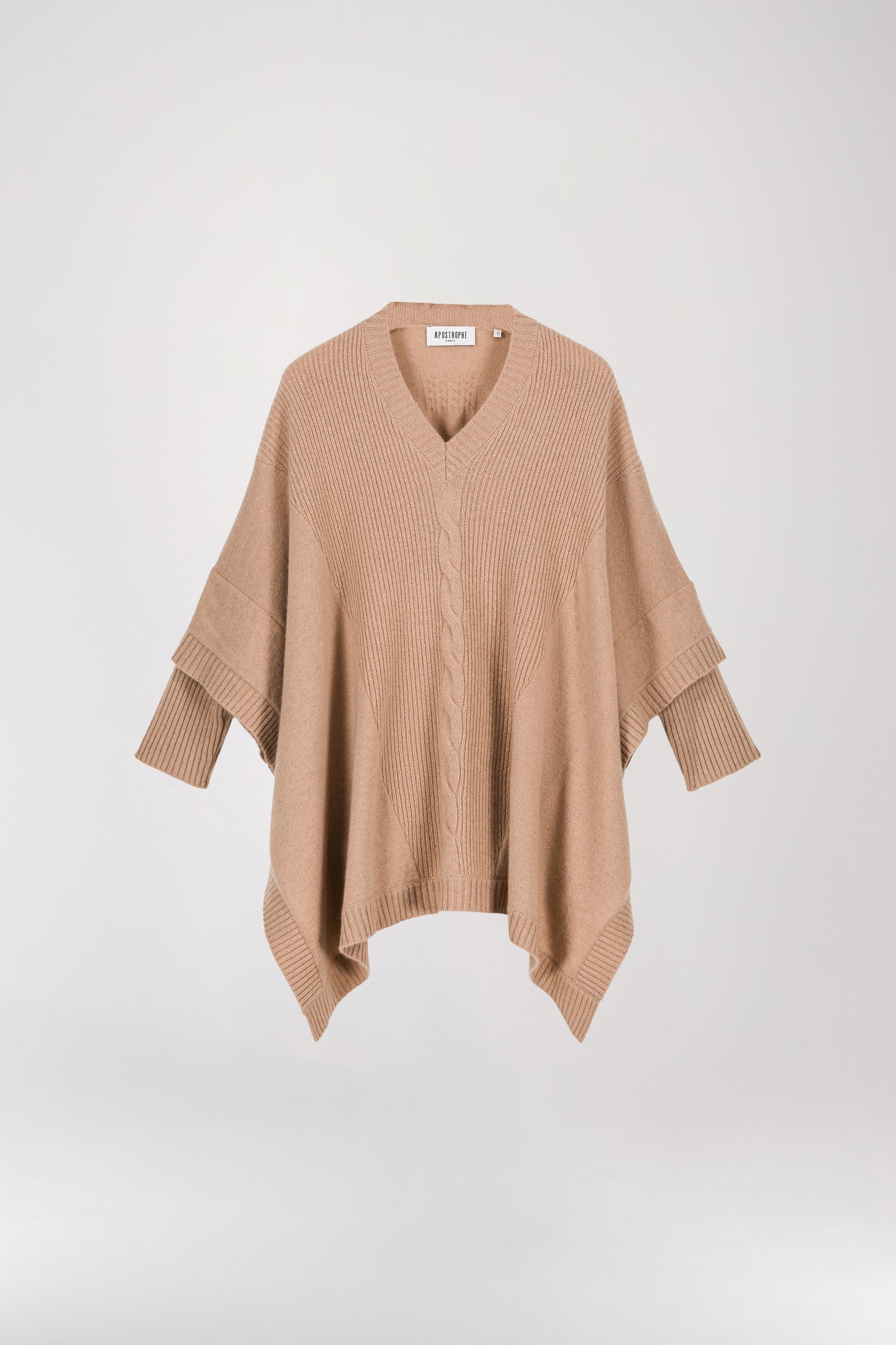 Camel cape sweater