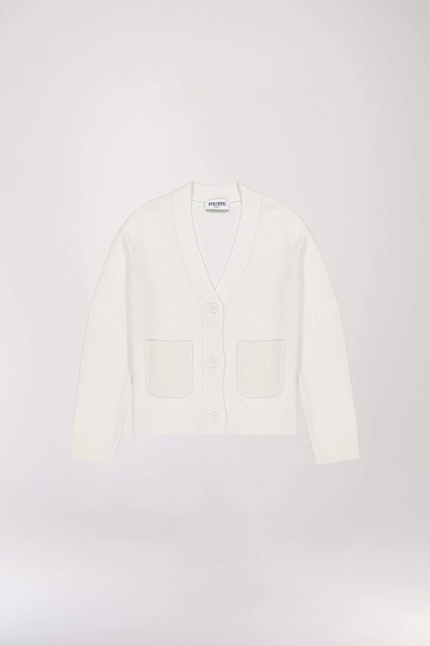 Cardigan en cachemire blanc cassé