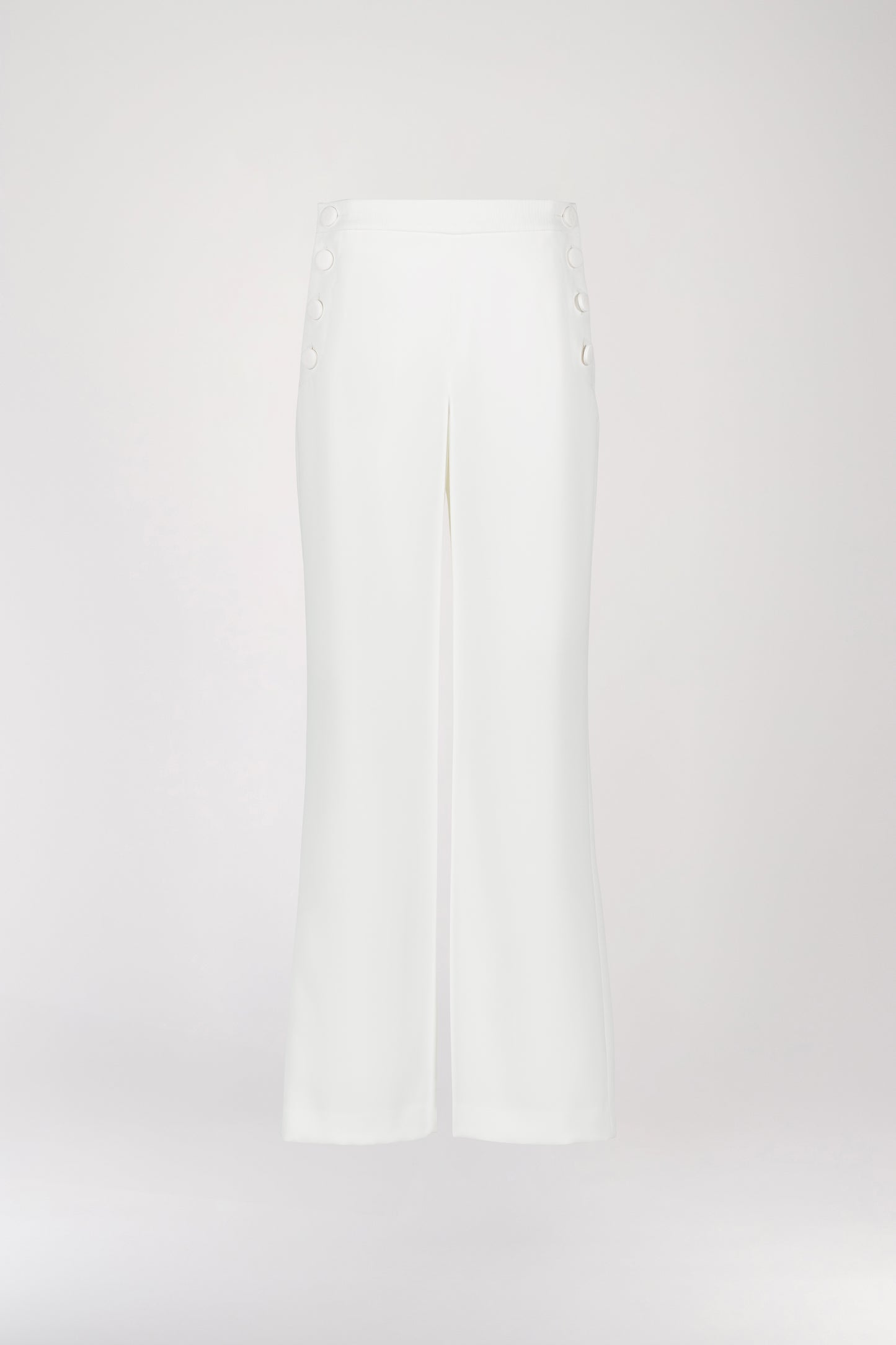 White bridge flared pants