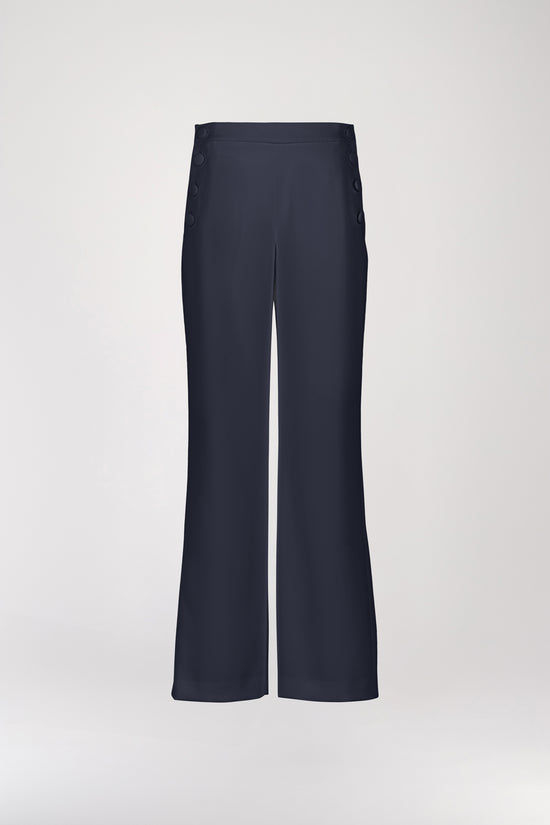 Flared pants with navy bridge