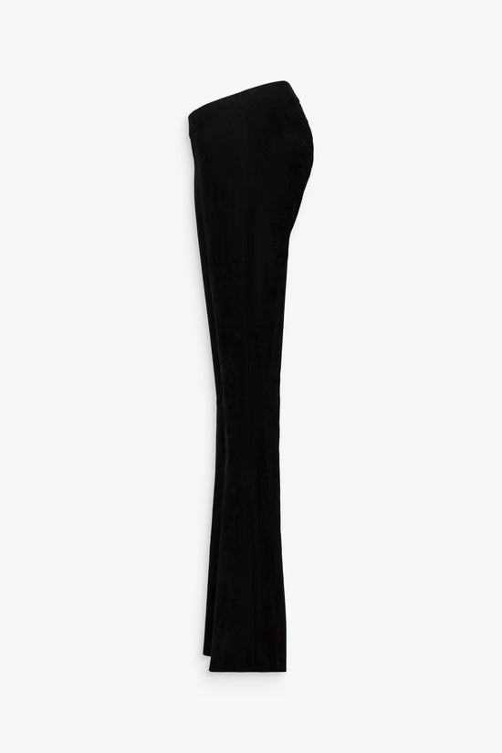 Legging noir à la coupe près du corps, style élégant et contemporain avec finitions soignées.