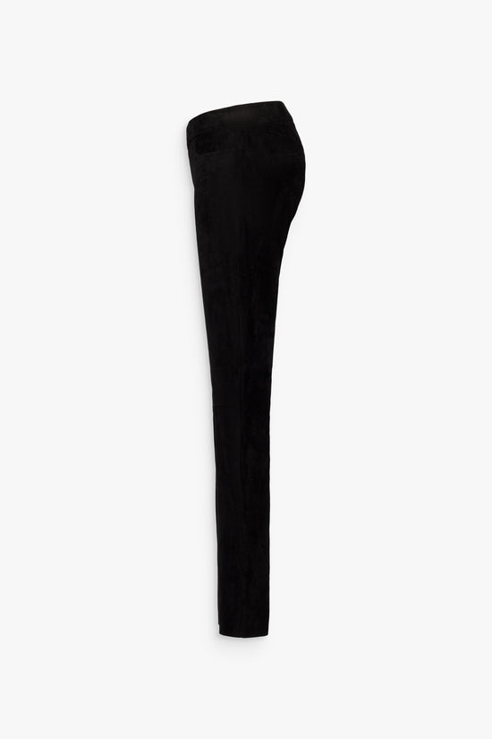 Leggings noirs près du corps, style fluide et raffiné avec finitions impeccables.