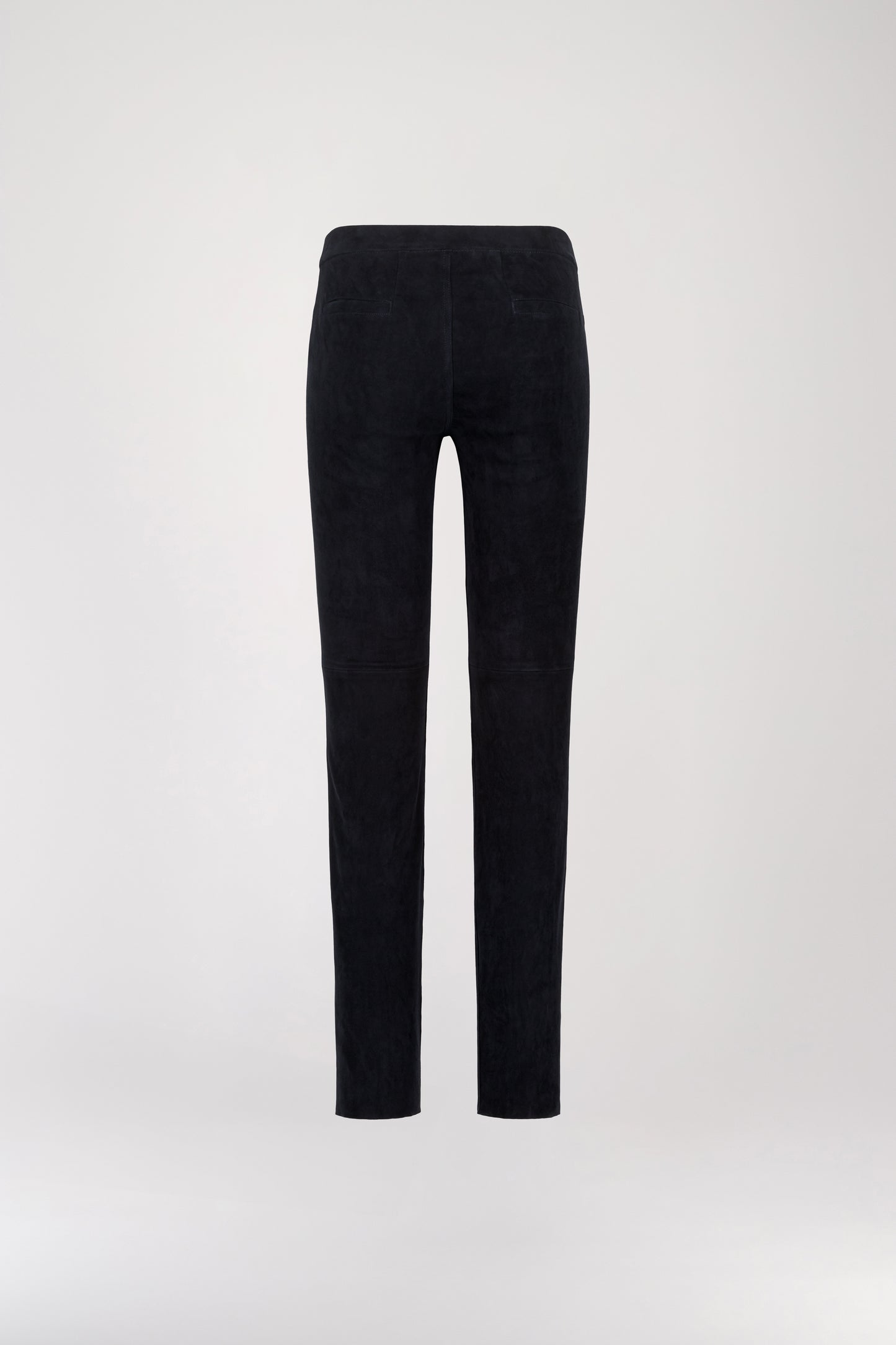 Navy suede pants