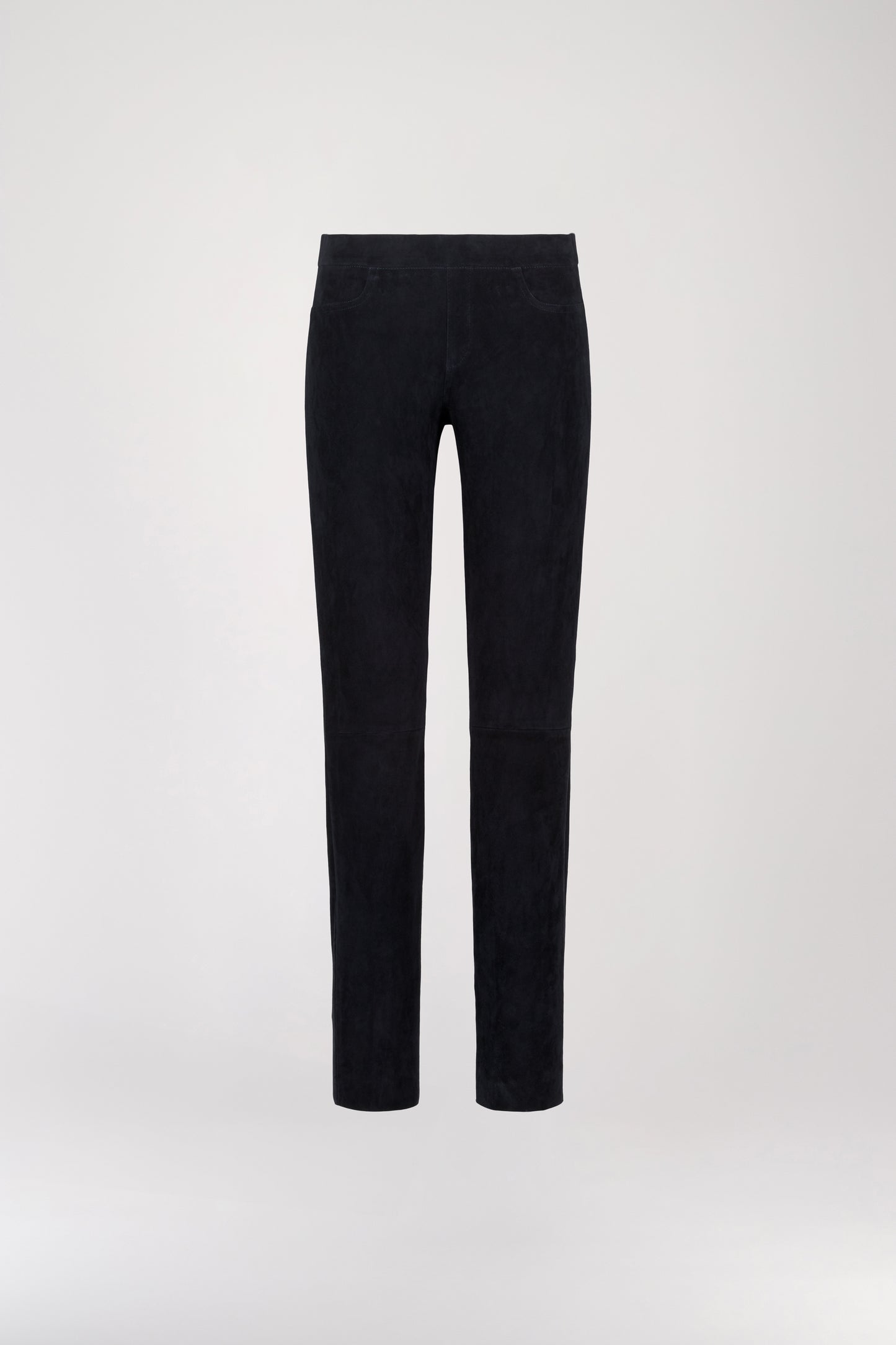 Navy suede pants