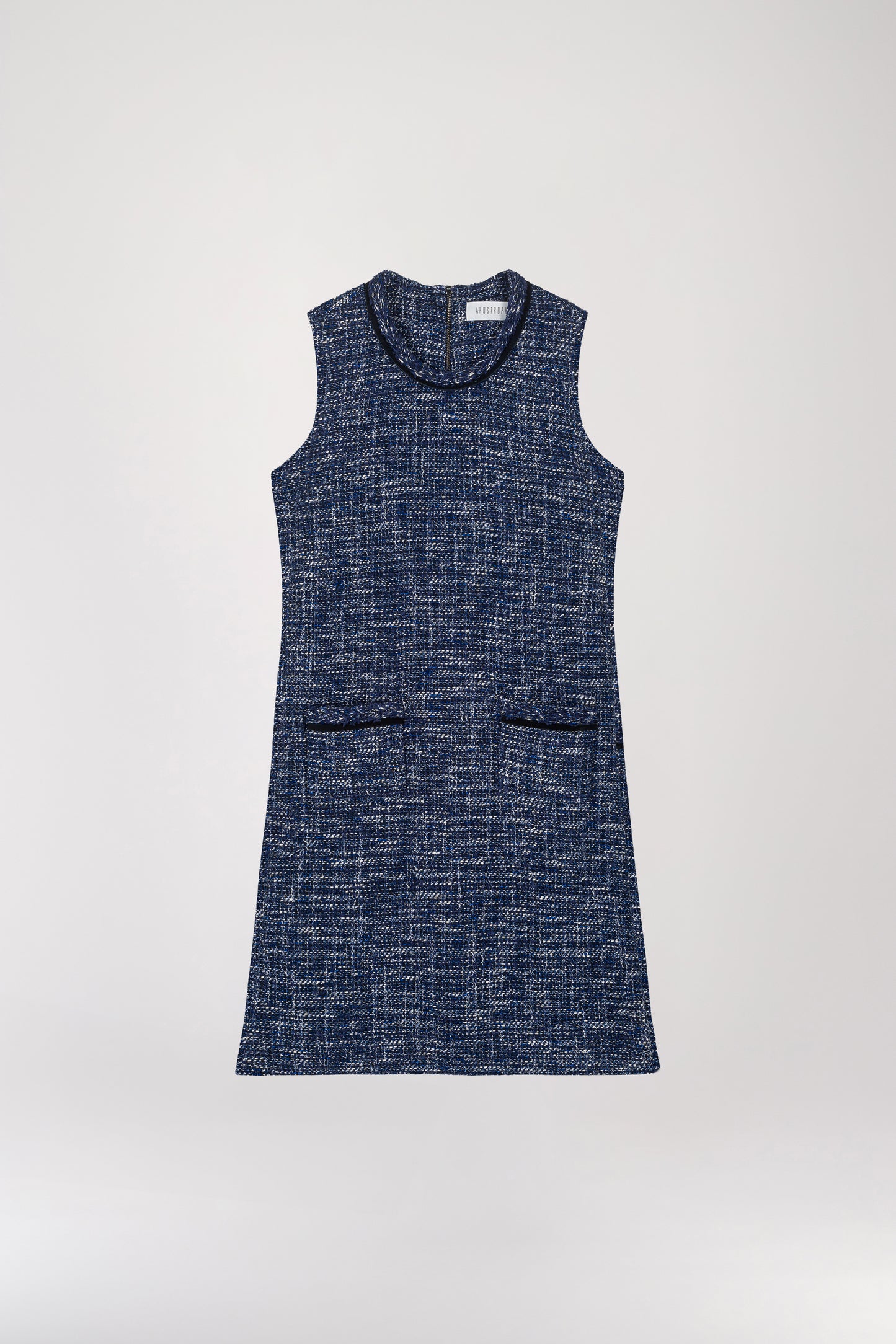 Navy tweed dress