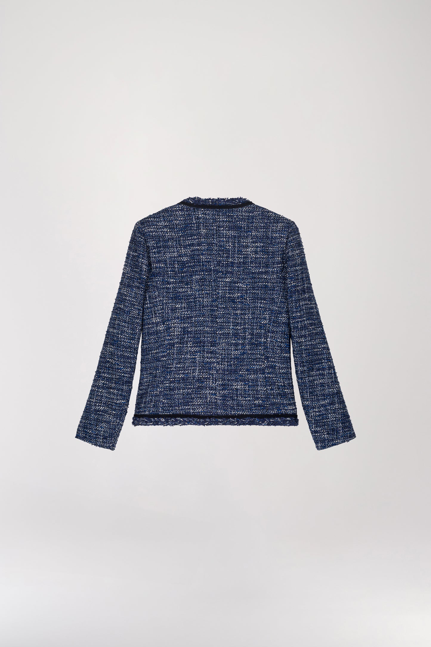 Navy straight cut tweed jacket