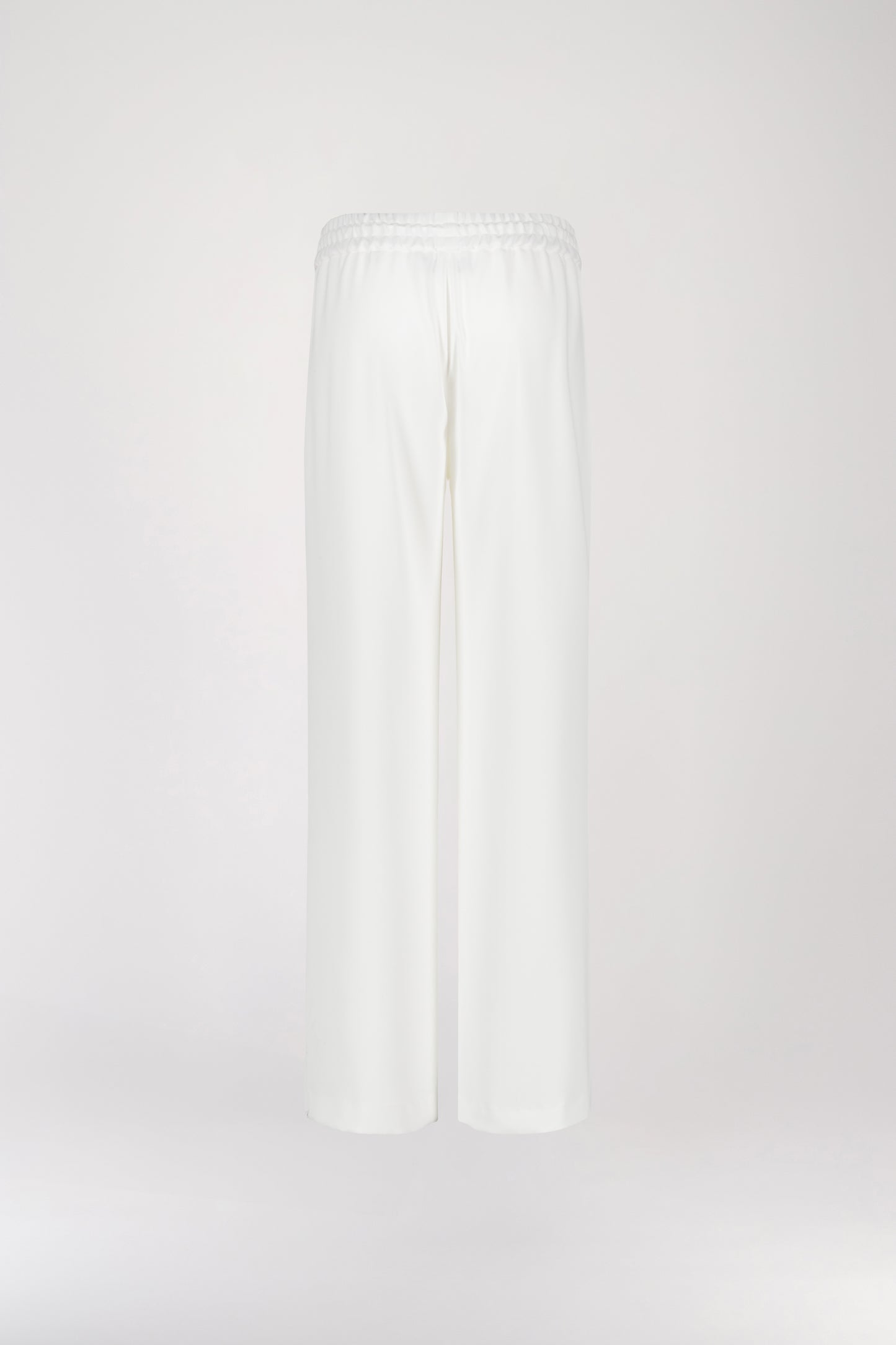 Pantalon évasé à bandes latérales blanc cassé