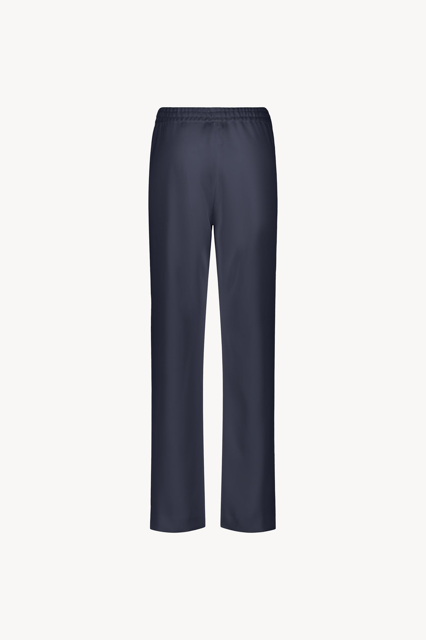 Pantalon fluide large marine avec cordons réglables avec embouts métal gravés