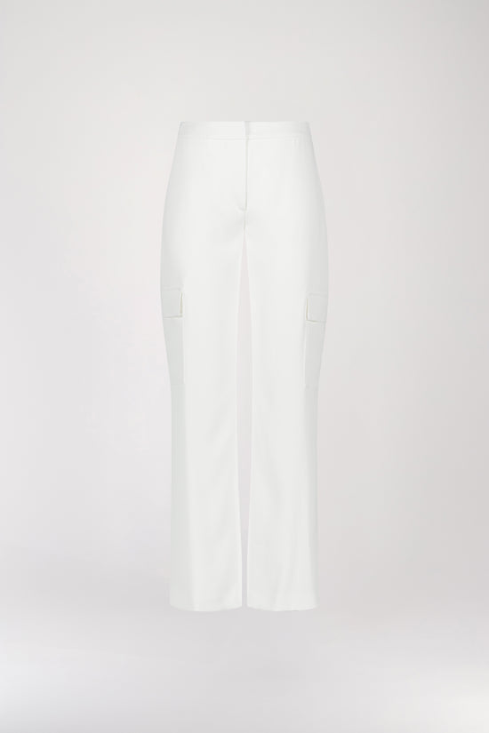 Pantalon cargo blanc cassé