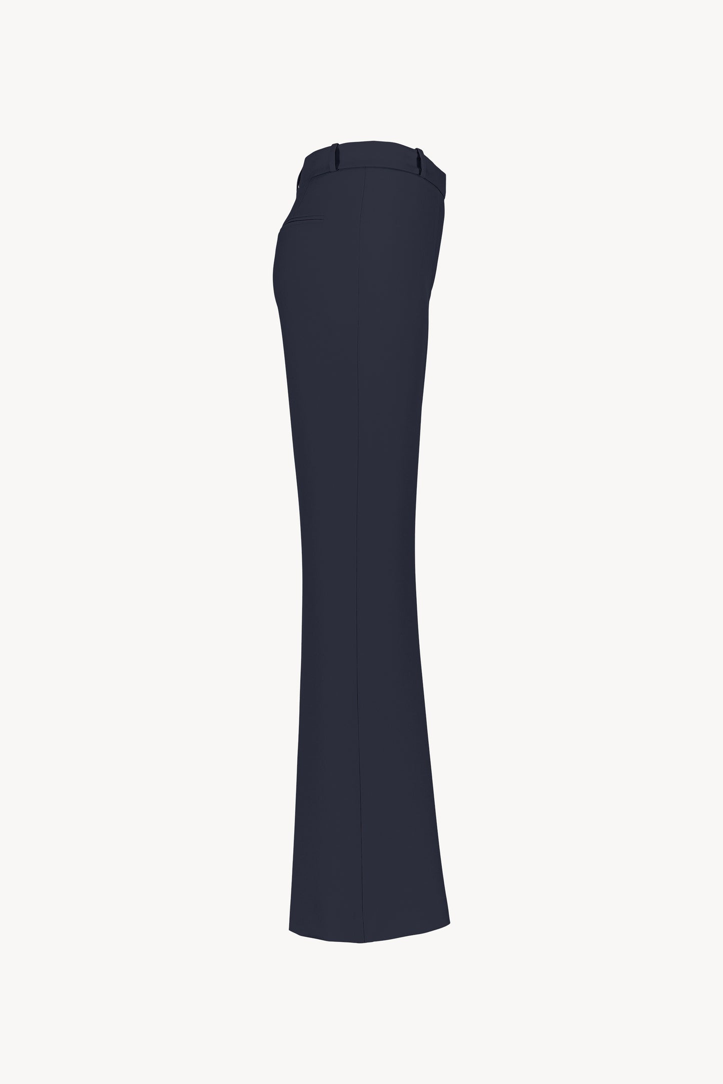 Pantalon fluide marine coupe droit fluide avec des poches italiennes avant et poches passepoilés arrières