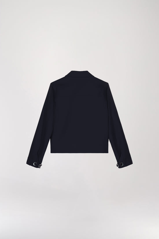 Navy short structured cut jacket