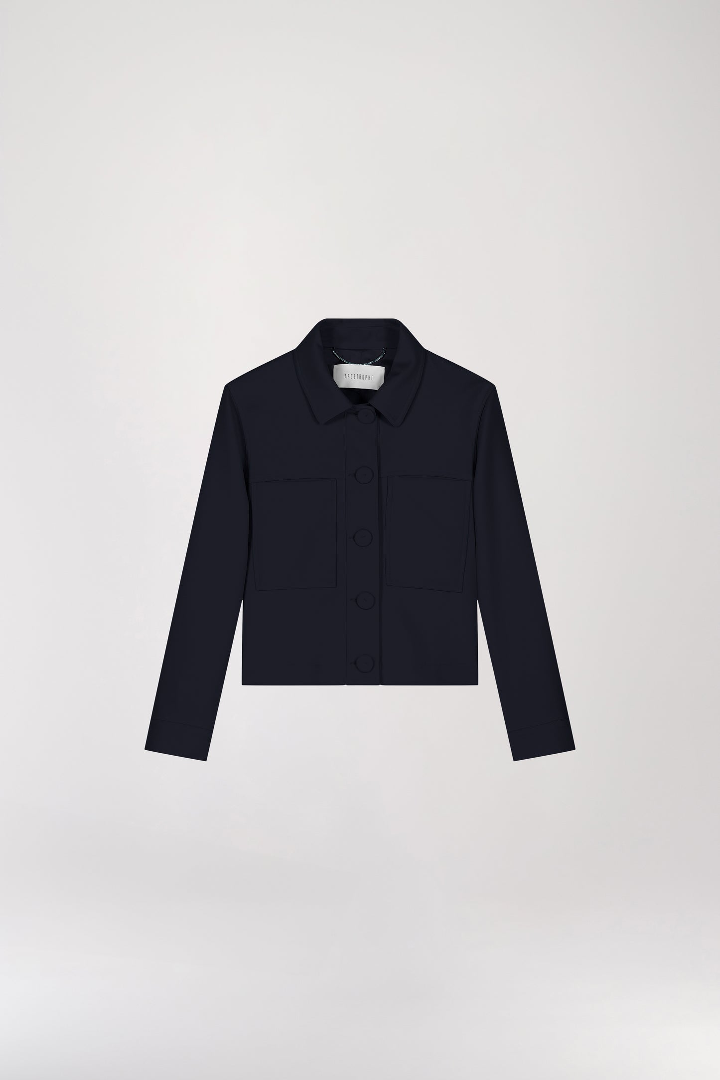 Navy short structured cut jacket