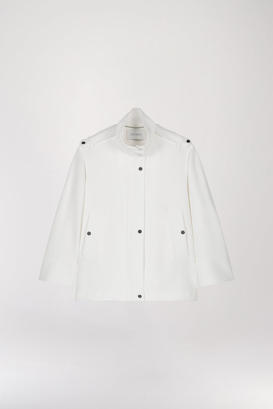 Veste blouson blanc cassé