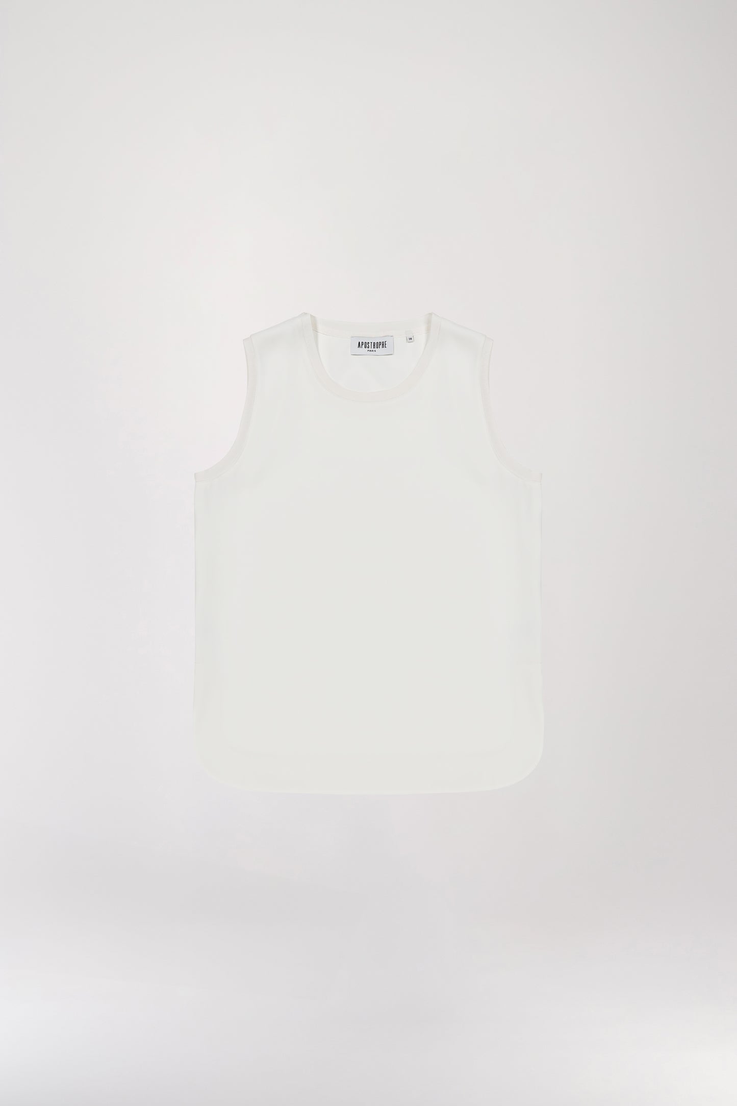 Off-white sleeveless loose top