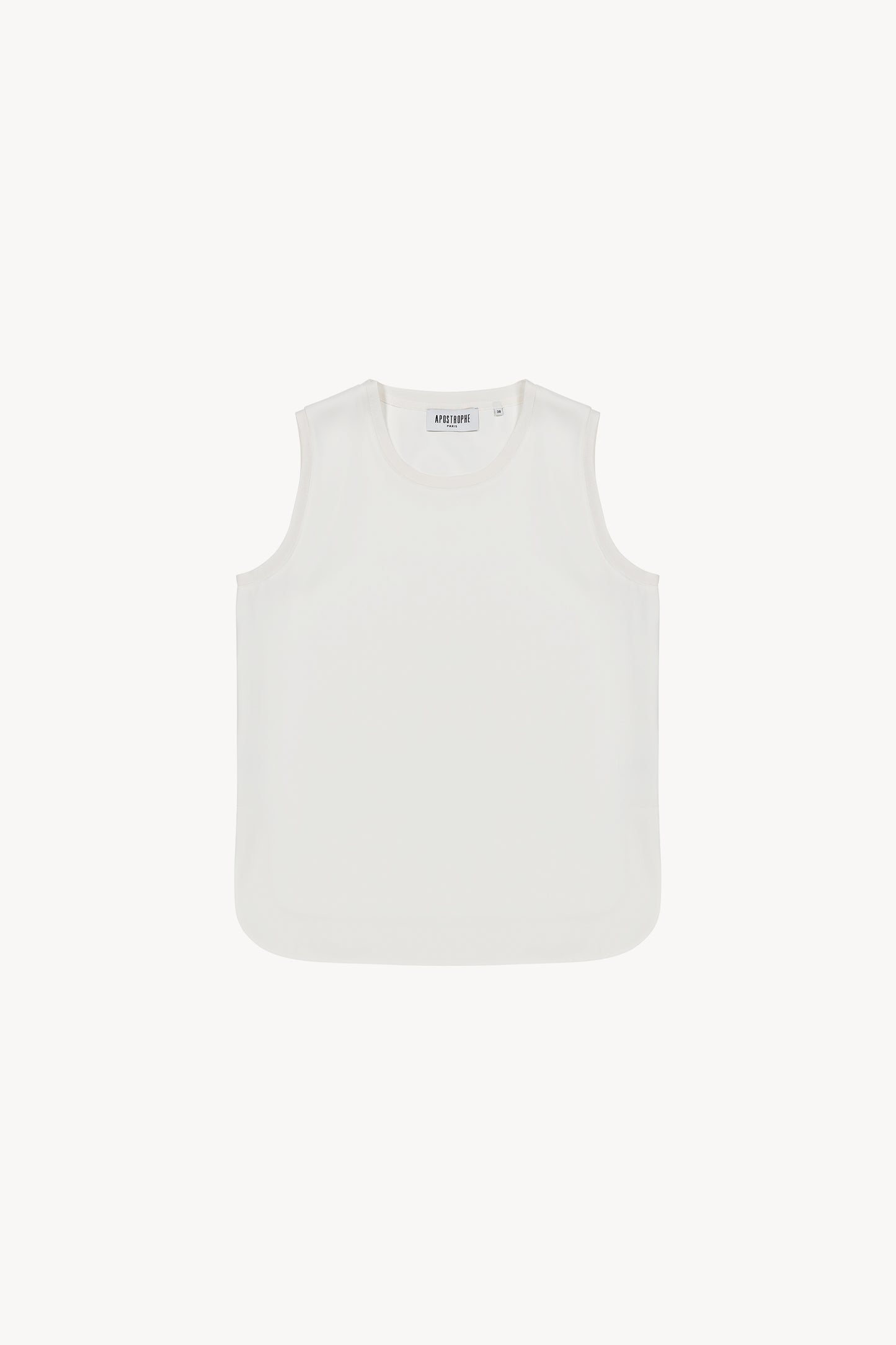 Top sans manches blanc cassé