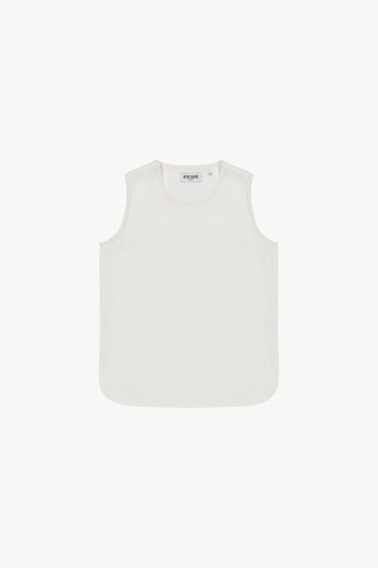 Top sans manches blanc cassé