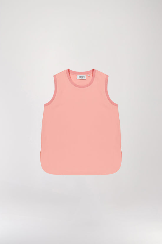 Loose apricot sleeveless top