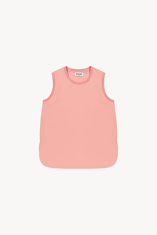 Top ample sans manche abricot