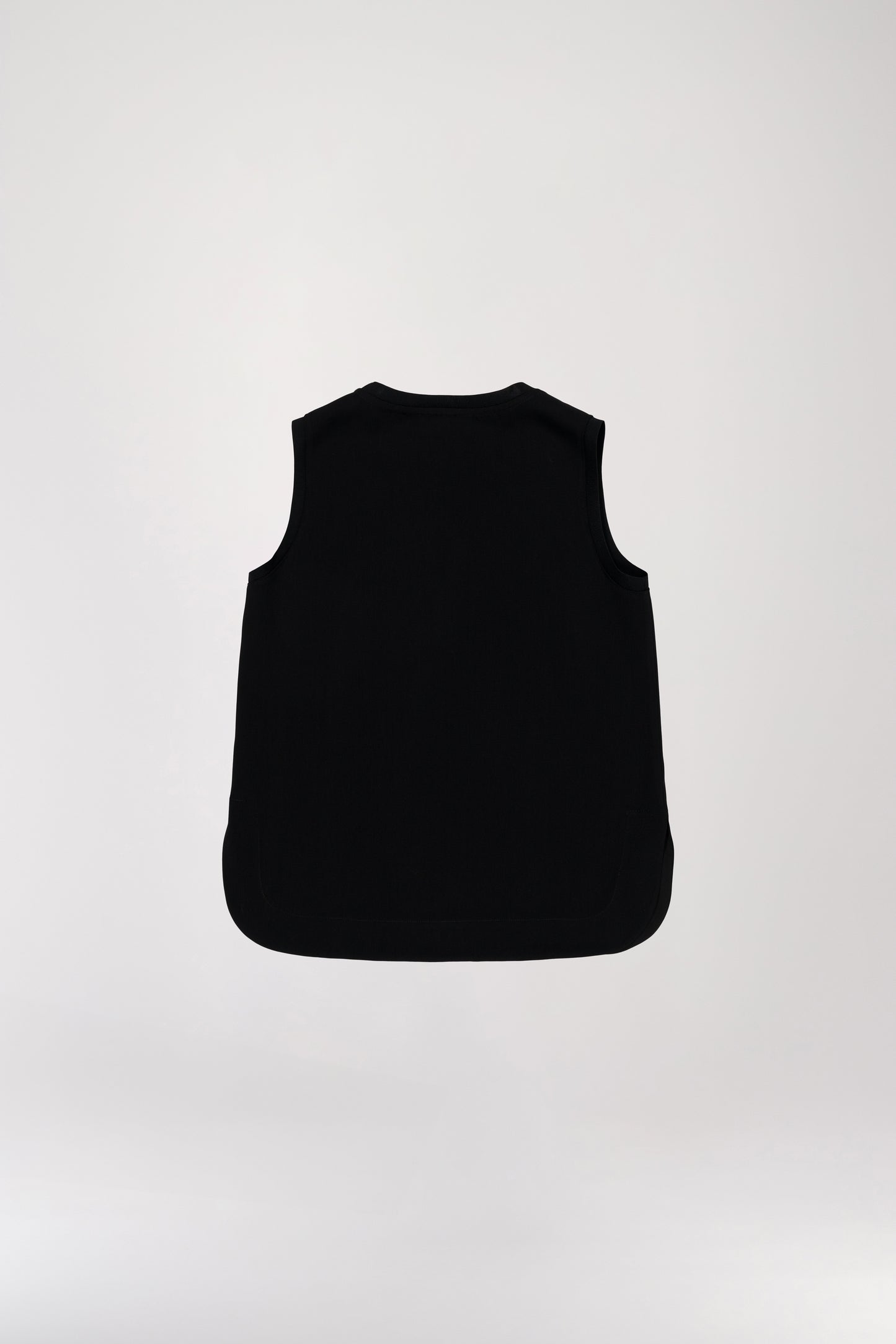 Loose black sleeveless top