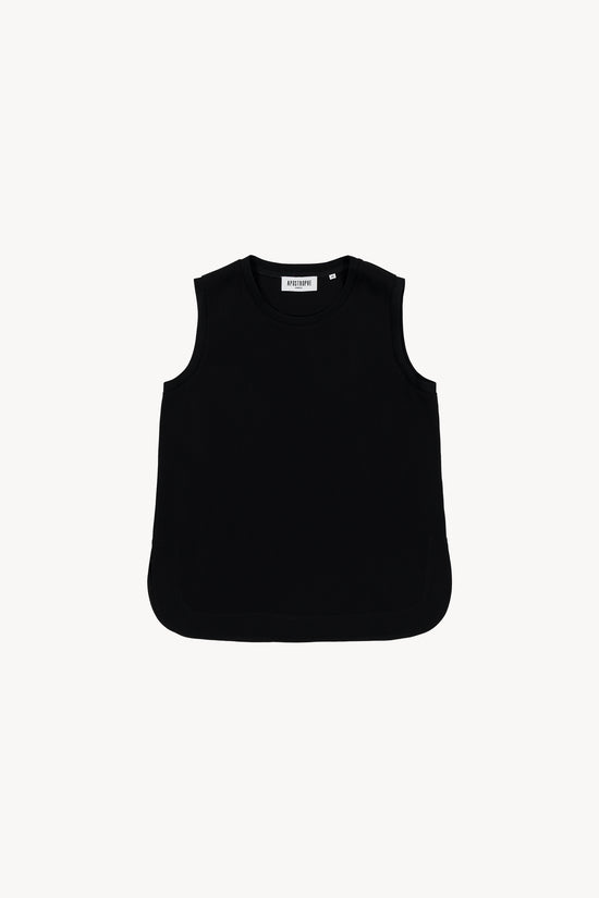 Top ample sans manche noir