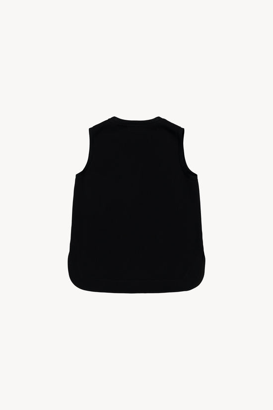 Top ample sans manche noir