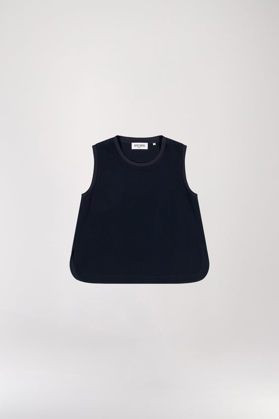 Navy sleeveless top