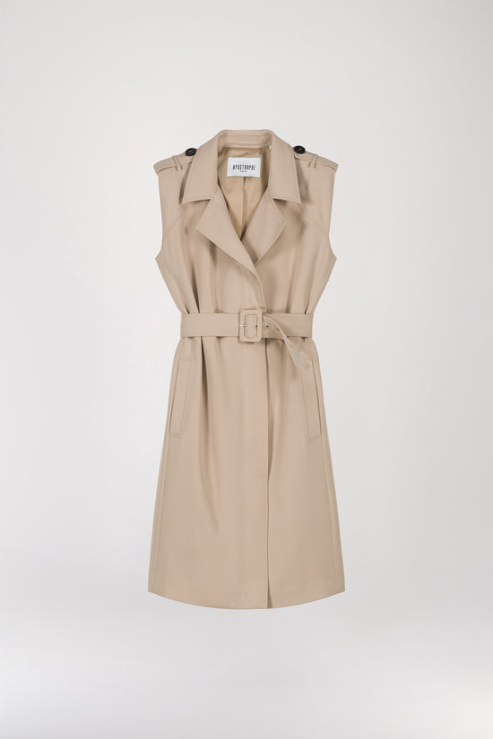 Beige trench dress