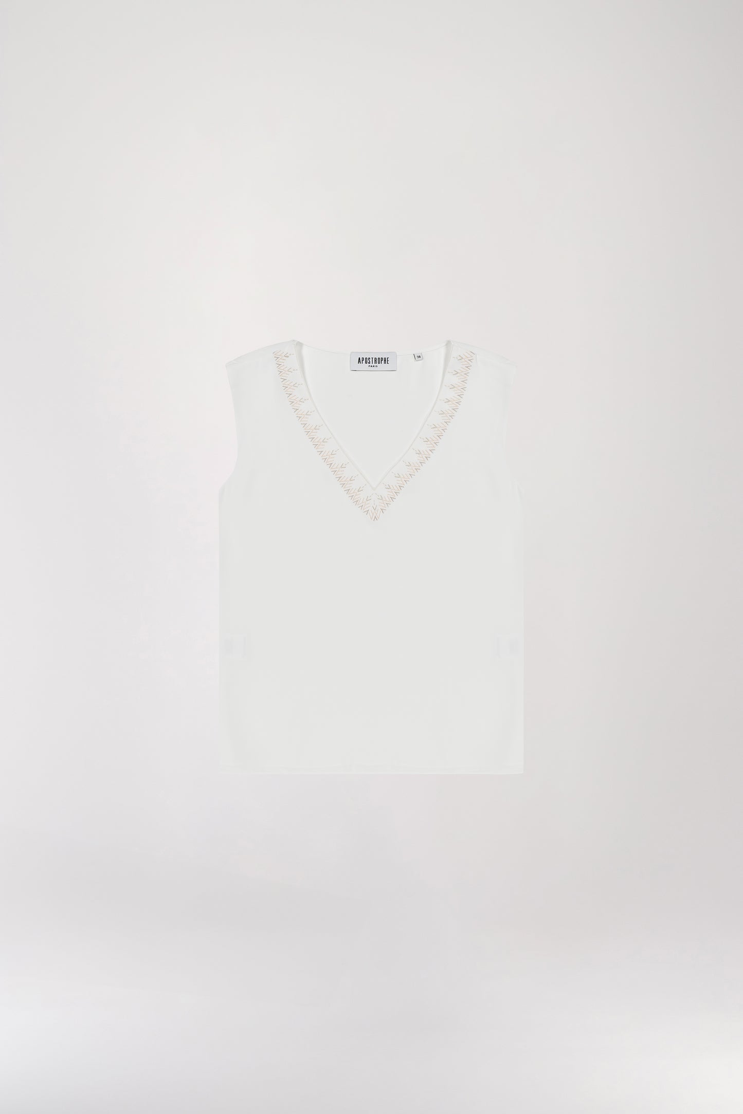 Off-white embroidered V-neck tank top