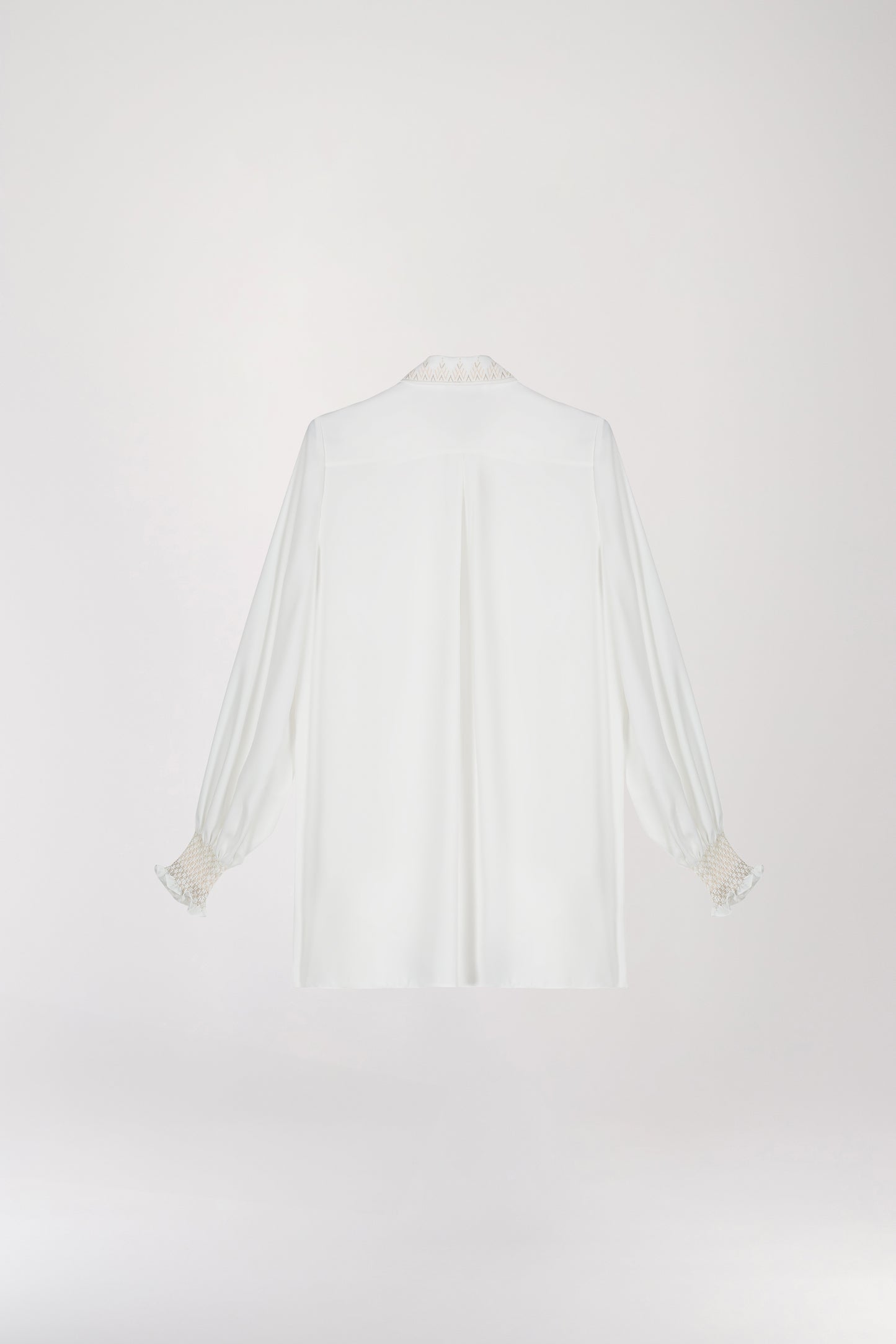 Chemise manches bouffantes blanc cassé