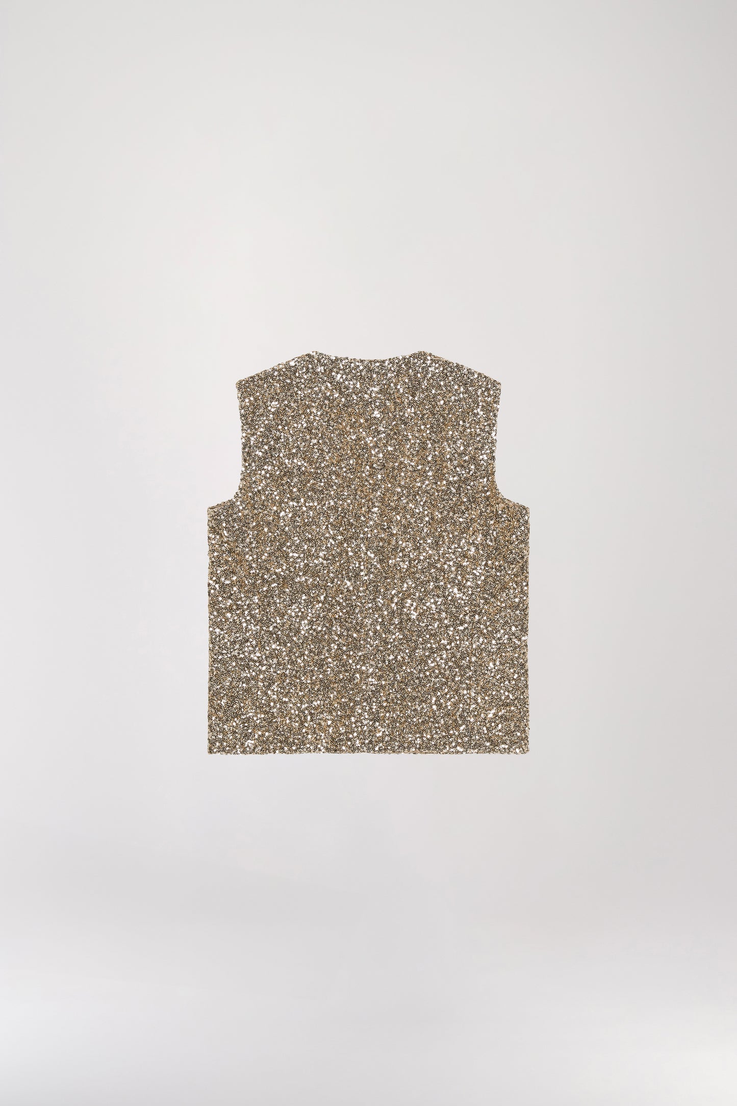 Gold sequin vest