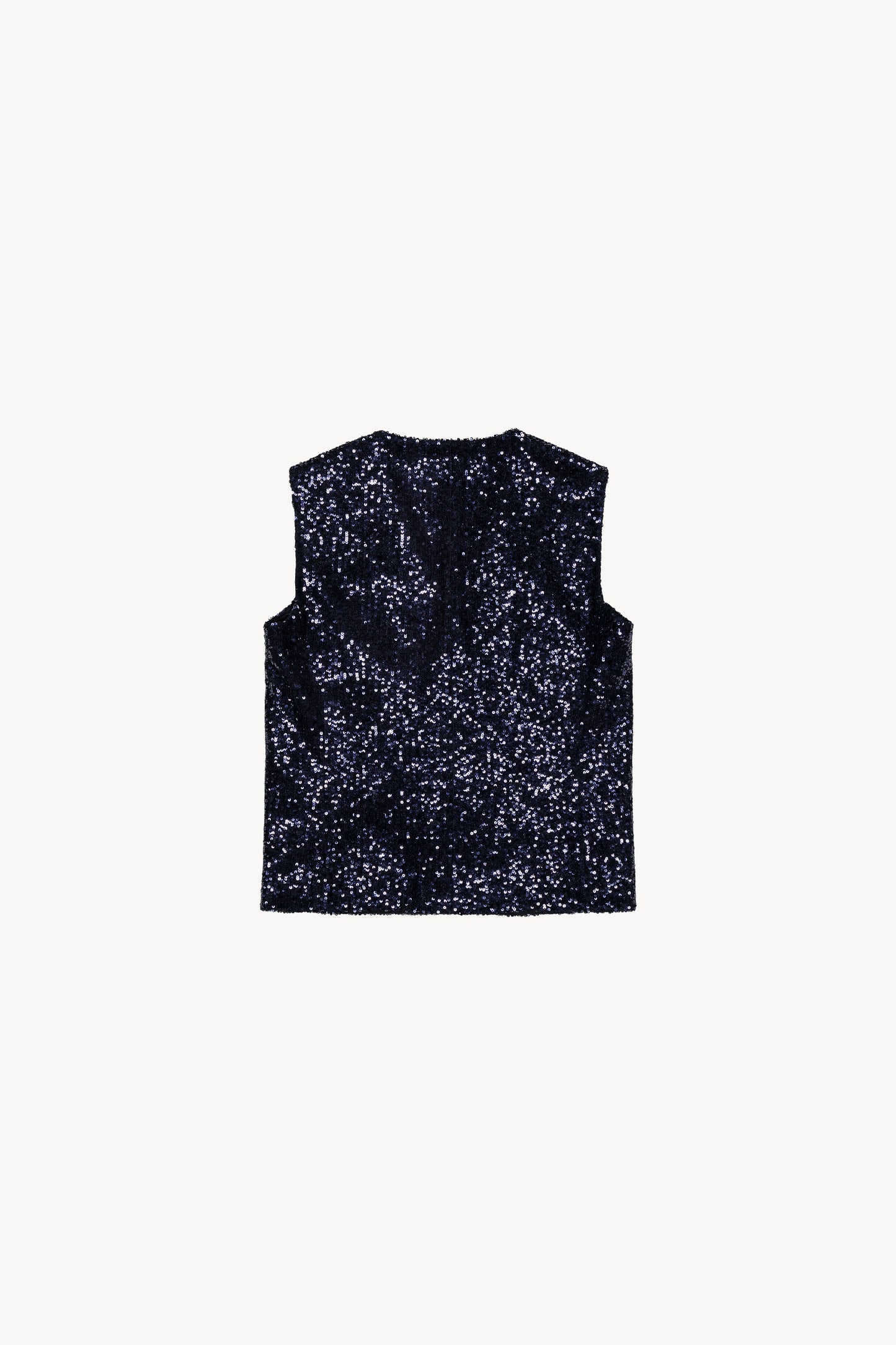 Navy sequin vest