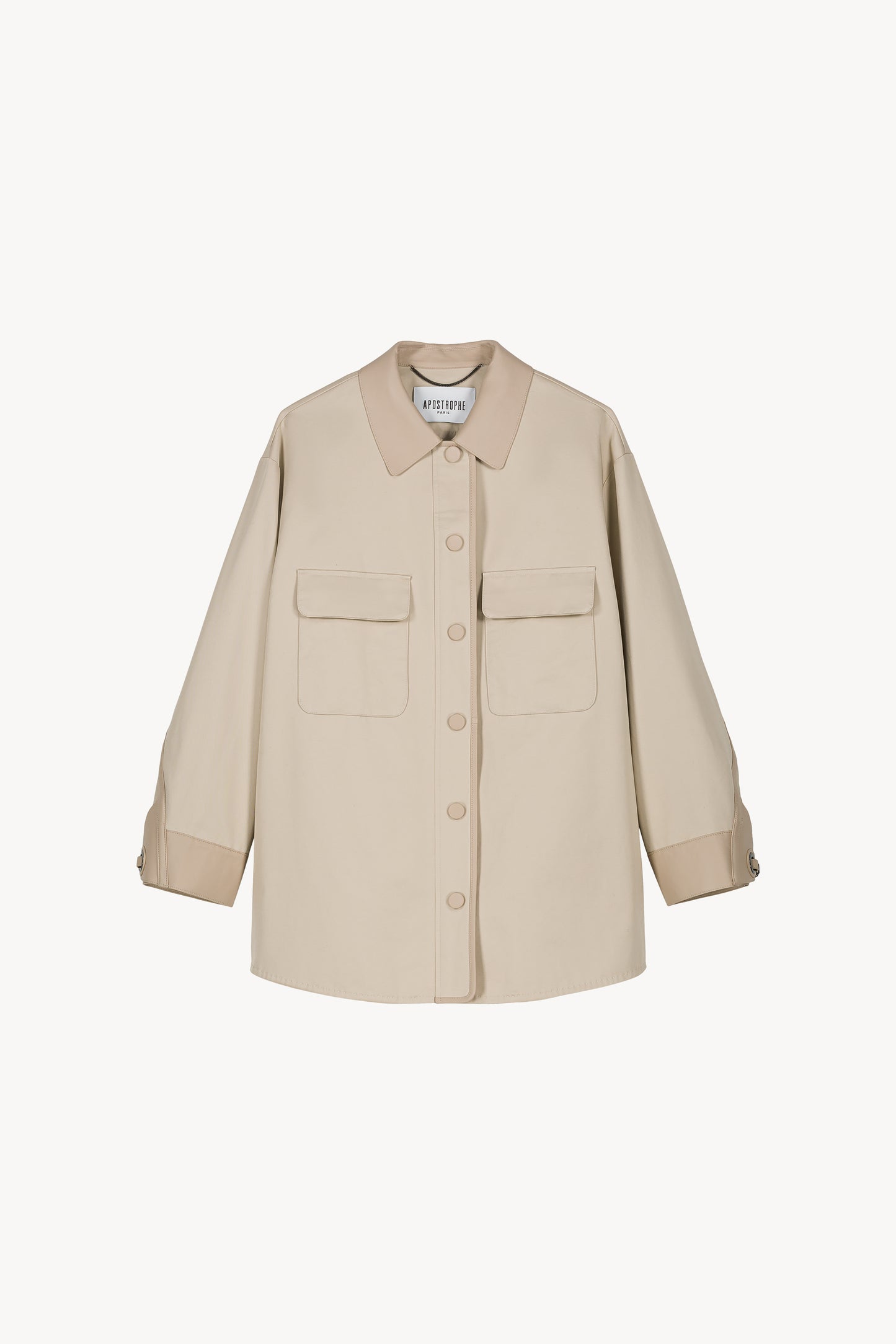Manteau chemise beige