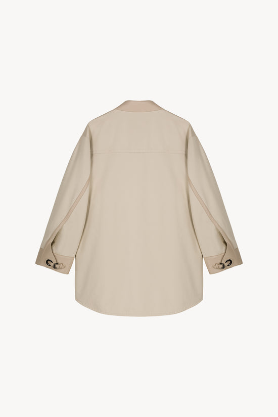 Manteau chemise beige