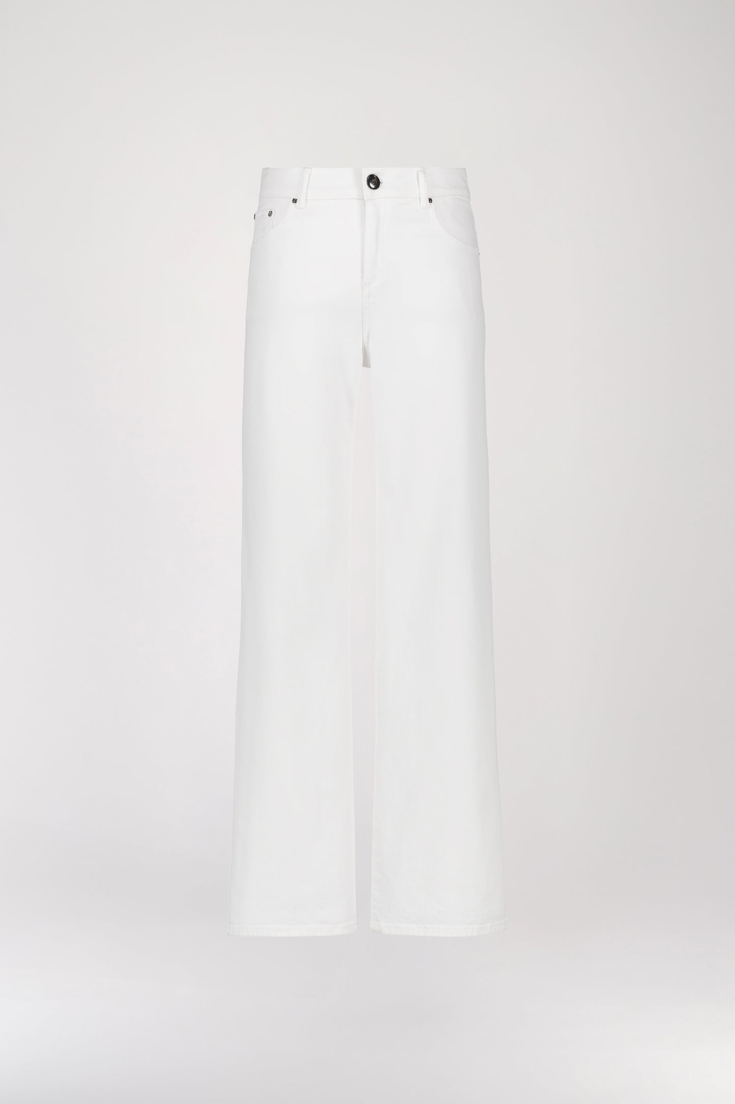 Wide denim white jeans