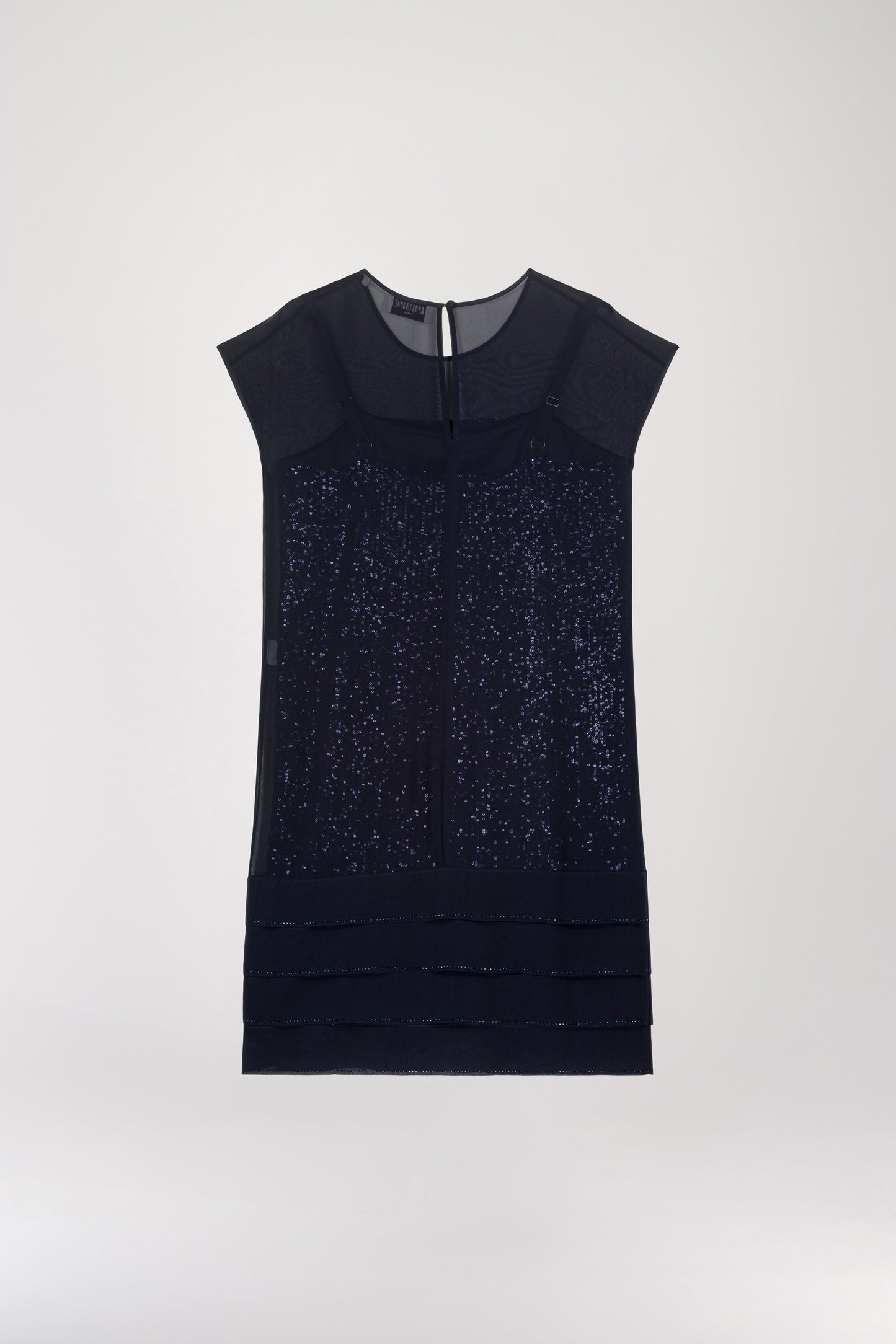 Navy sequin straight dress