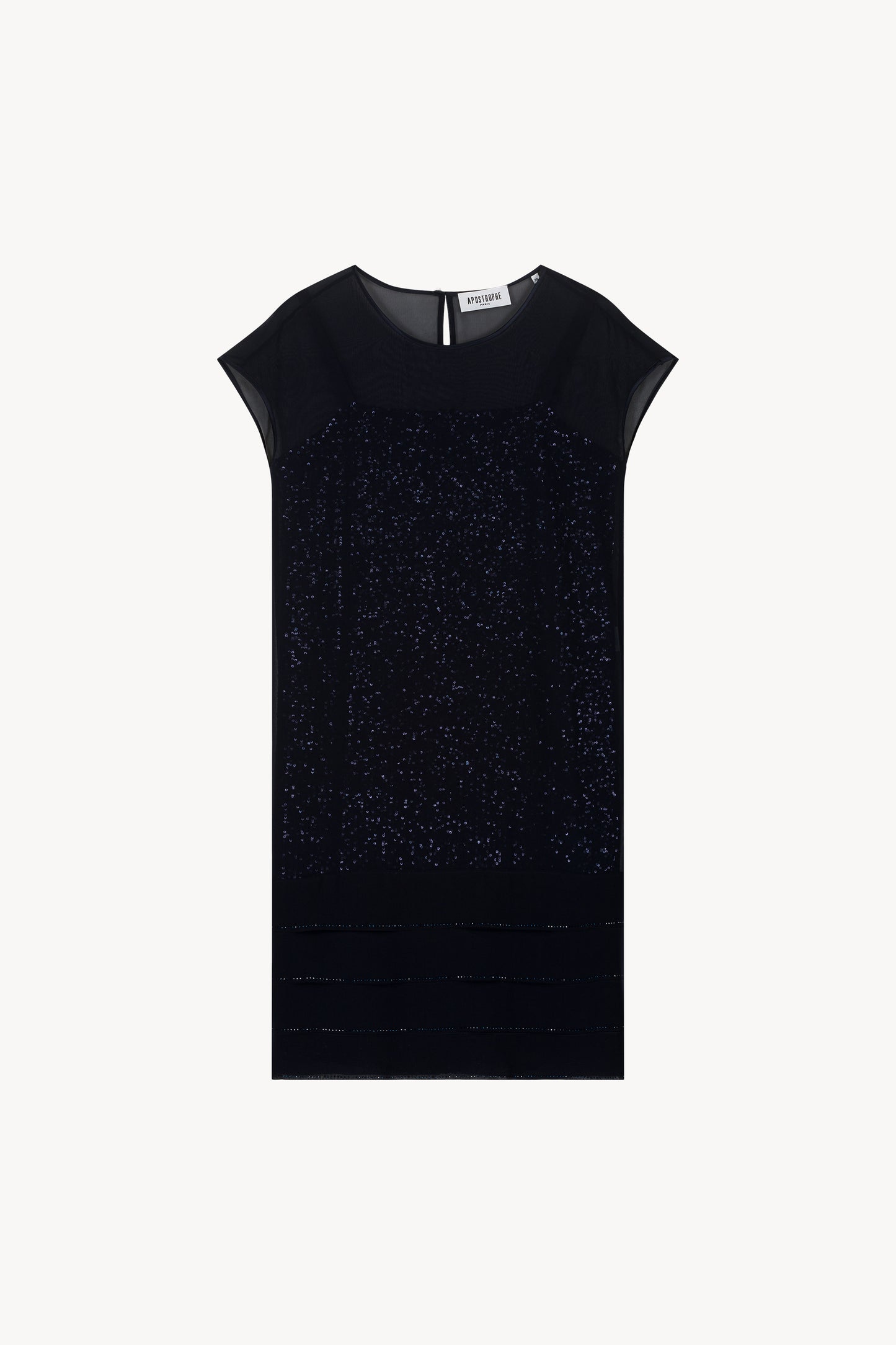 Robe droite à sequins or