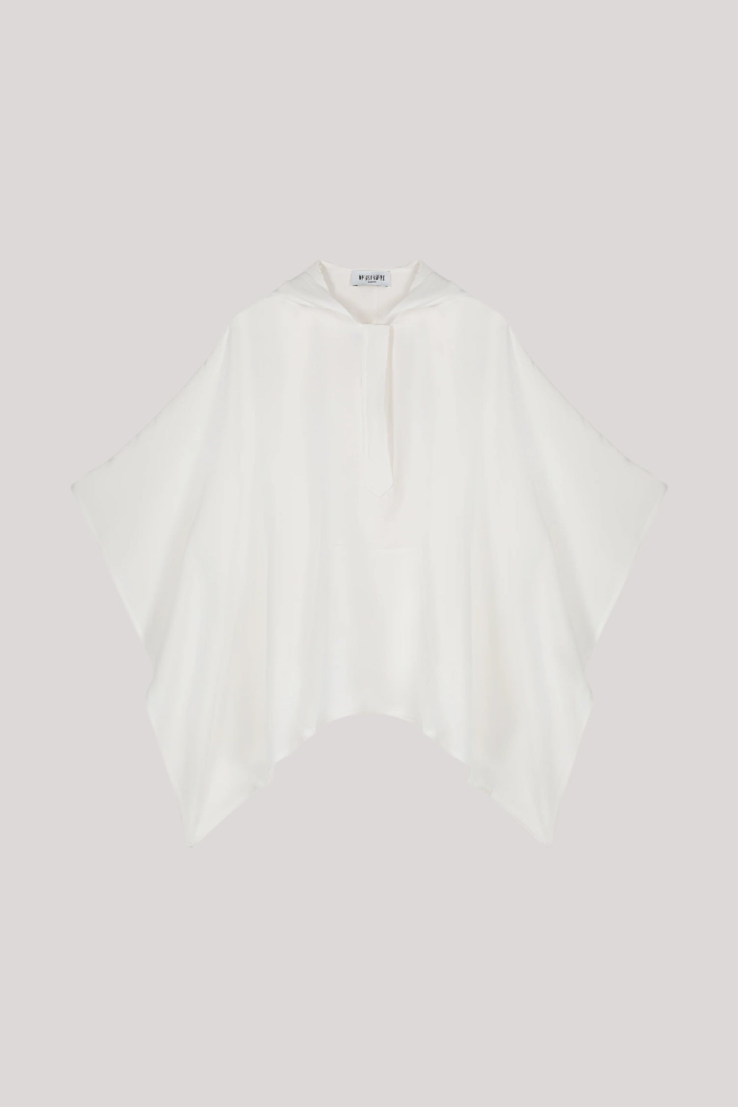 White silk poncho