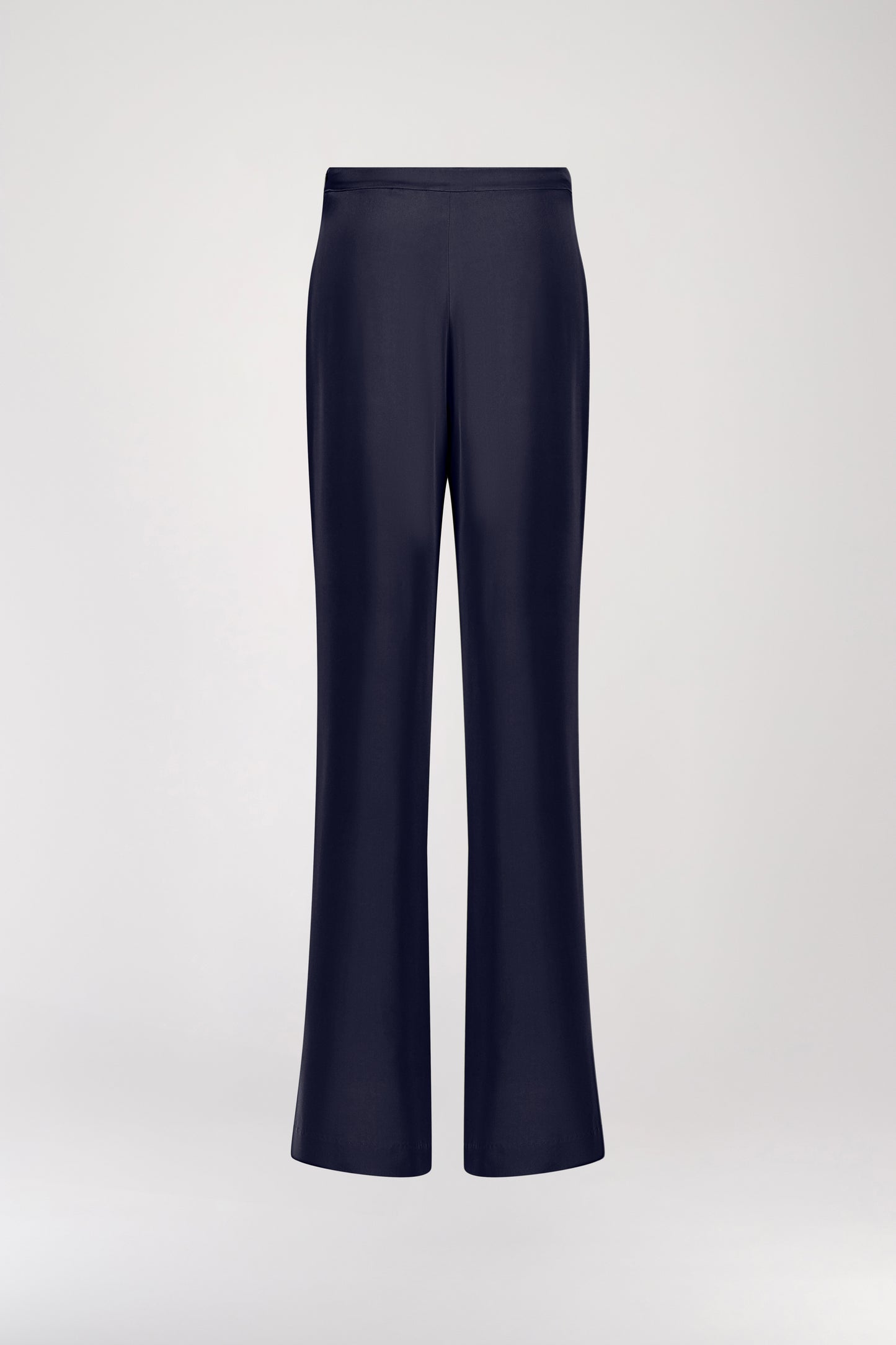 Flowing navy silk pants